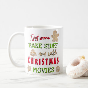 Mug Stups de gâteau amusants Regarder les films de Noë