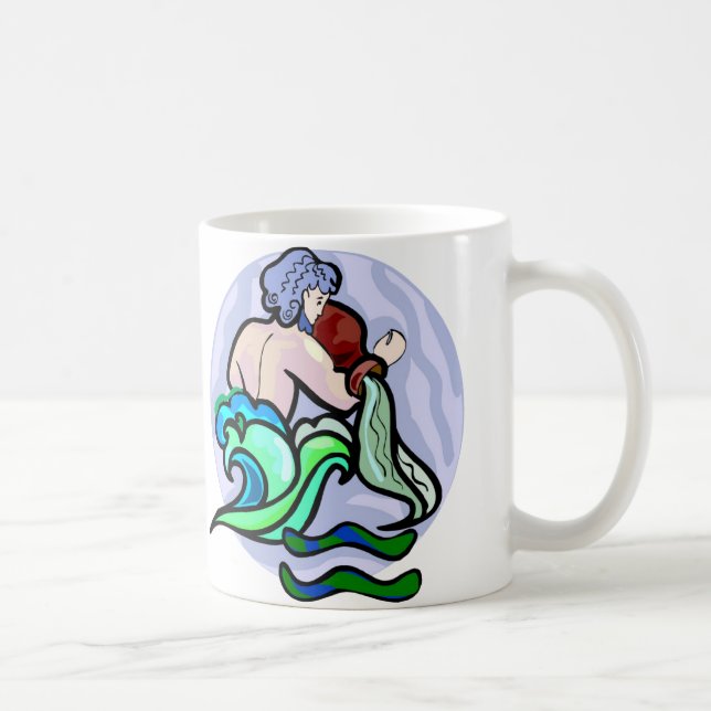 Mug Style années 1970 Aquarius Peinture avec Symbole (Droite)