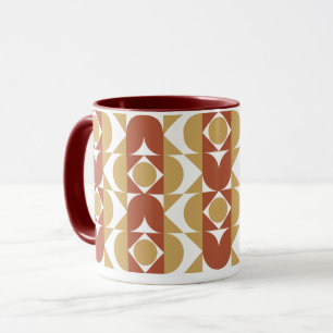 Mug style boho esthétique motif géométrique coloré