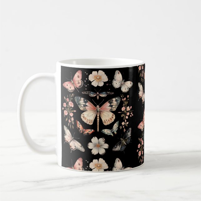 Mug Style Cottagecore Papillons Moths (Gauche)