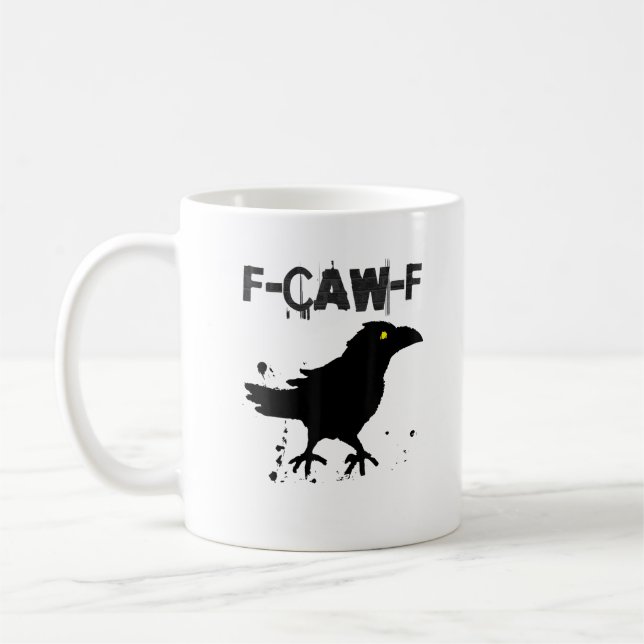 Mug Style Créatif Humour Corbeau F Café Grunge F (Gauche)