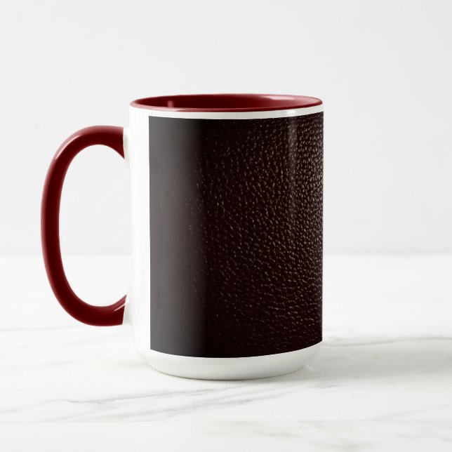 Mug Style cuir couleur vin (Gauche)