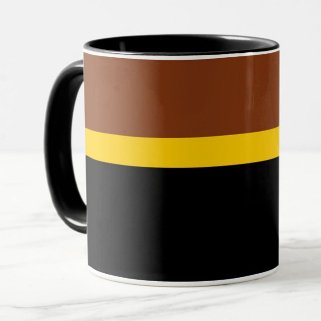 Mug Style de bloc de couleur Brown jaune (Créateur téléchargé)