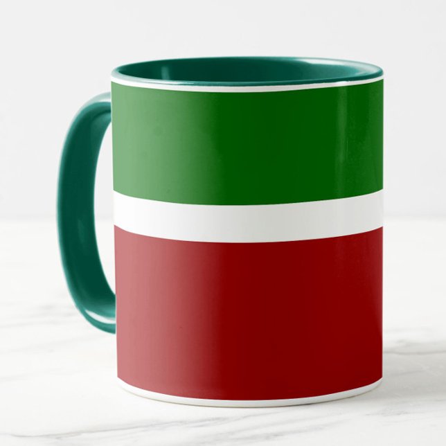 Mug Style de bloc de couleur rouge vert (Créateur téléchargé)