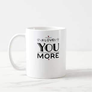Mug Style de conception artistique « Amour à plus » 