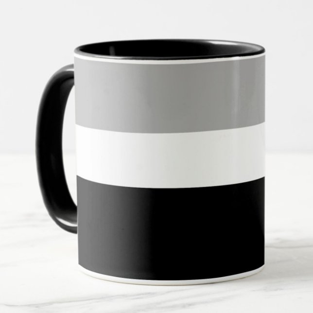 Mug Style de couleur gris blanc noir (Créateur téléchargé)