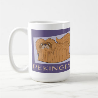 Mug Style de dessin adorable Pekingese Chien