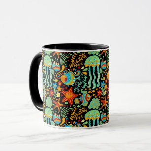 Mug Style de dessin animé Aquatic Life