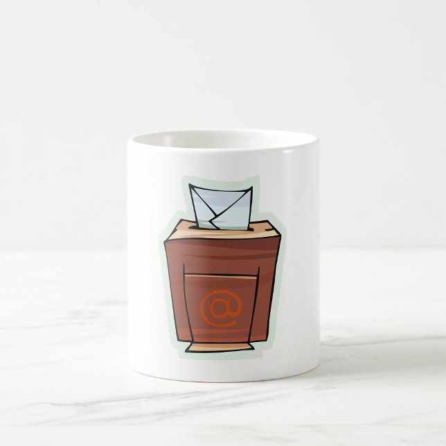 Mug Style de dessin de l'icône de boîte de réception d (Créateur téléchargé)