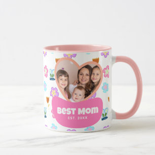 Mug Style de dessin pour enfants Photo Cadeau de la fê
