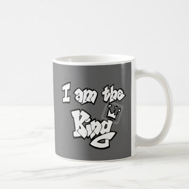 Mug Style de graffiti "je suis le roi" avec la (Droite)