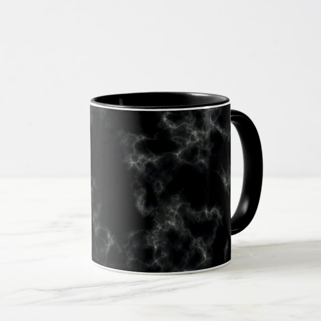 Mug Style de marbre élégant - noir (Devant droit)