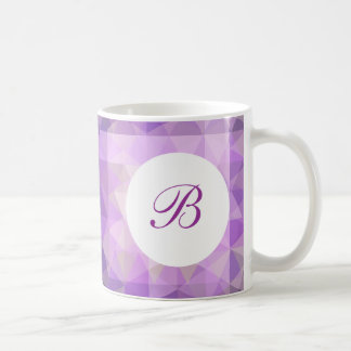 Mug Style de monogramme violet