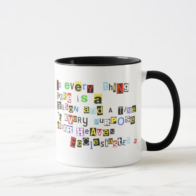 Mug Style de note de rançon d'Ecclesiates 3 (Droite)