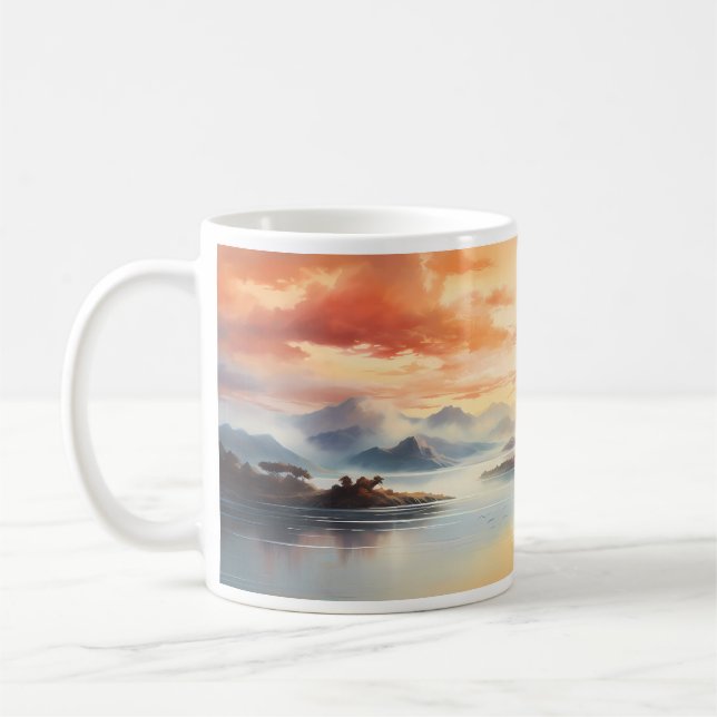 Mug Style de peinture à l'encre d'été (Gauche)