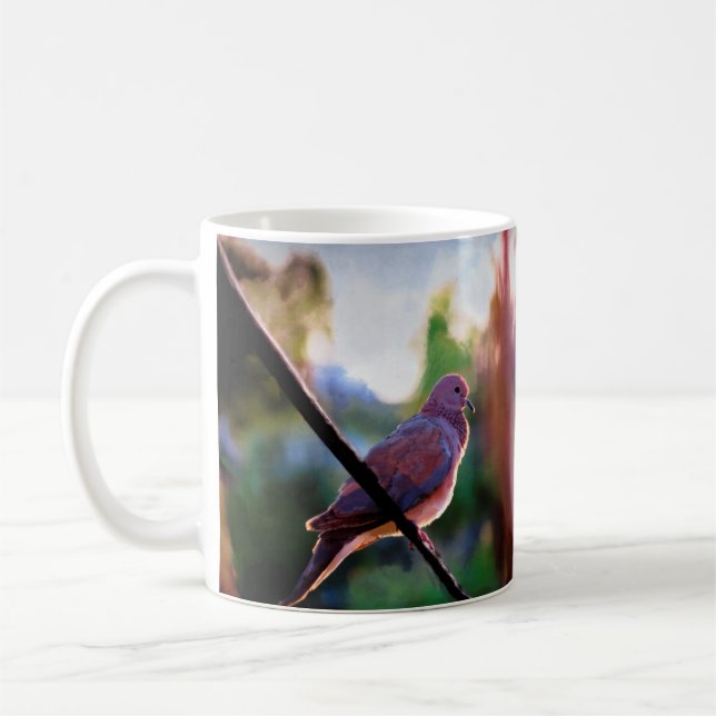 Mug Style de peinture de colombe de matin pour les Pal (Gauche)