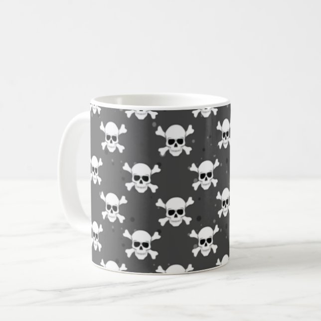 Mug Style de pirate - Motif crâne (Devant gauche)