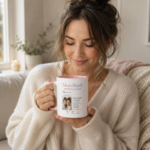 Mug Style de recherche coloré Maman Hommage Photo
