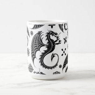 Mug Style de tatouage en forme de dragon noir