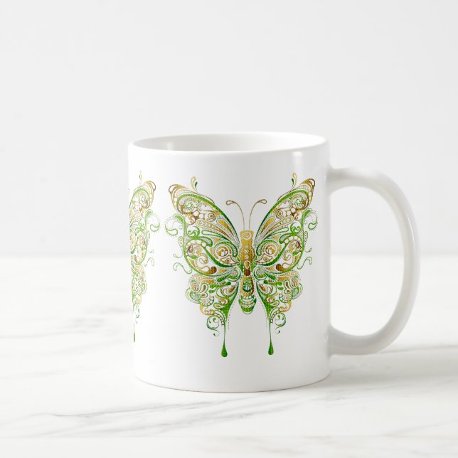Mug Style de tatouage papillon coloré (Droite)