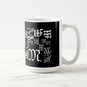 Mug Style de texte du monogramme et du nom de la lettr