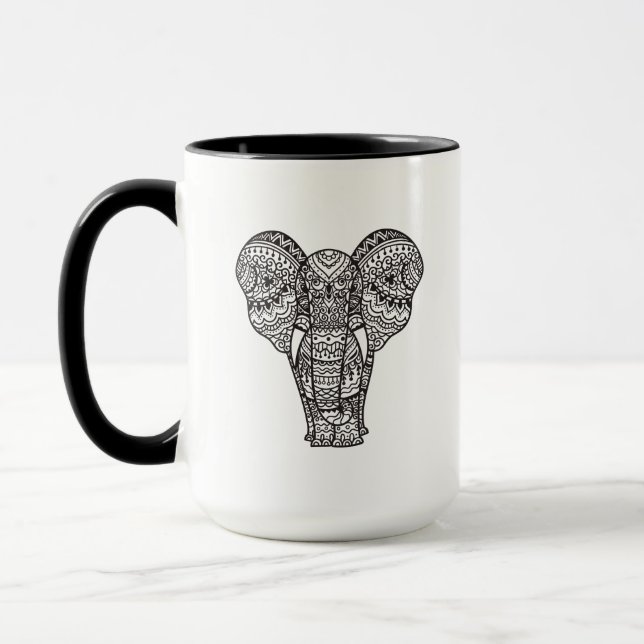 Mug Style décoratif d'éléphant (Gauche)