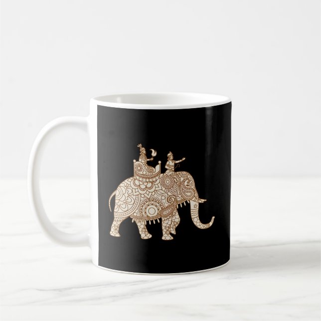 Mug Style éléphant indien Elephant Rider Paisley (Gauche)