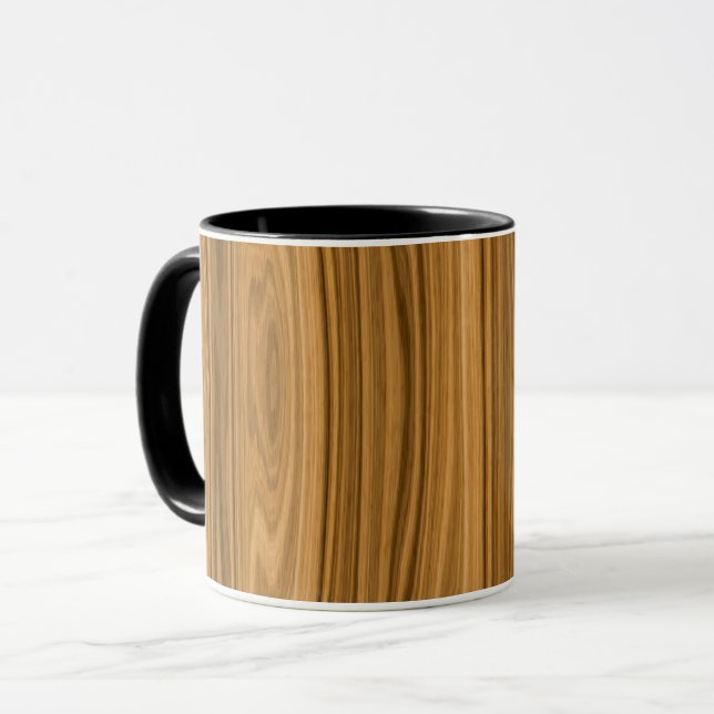 Mug Style en bois élégant de grain (Devant gauche)