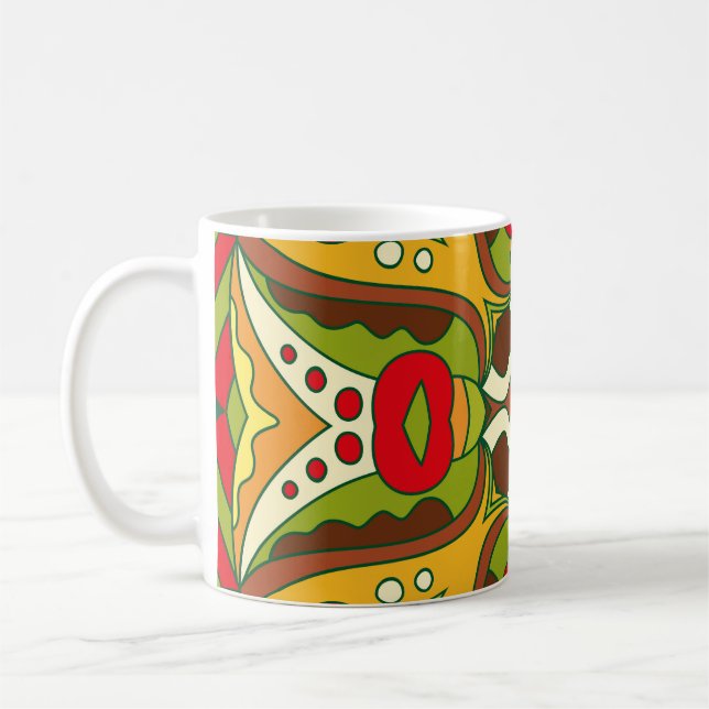 Mug Style ethnique oriental Motif sans couture (Gauche)