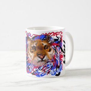 Mug Style graffiti original Tigre chinois Année Zodiac