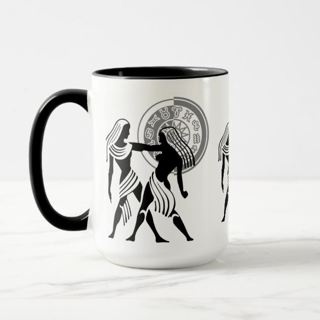 Mug Style grec Gemini jumeaux Zodiac Chart (Gauche)