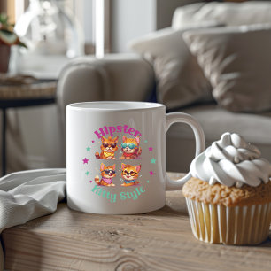 Mug Style Hipster Kitty
