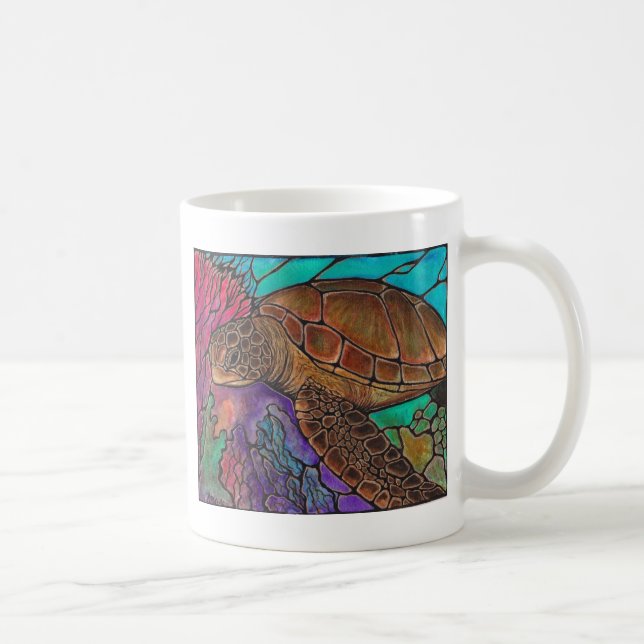 Mug Style impressionnant en verre souillé d'art de (Droite)