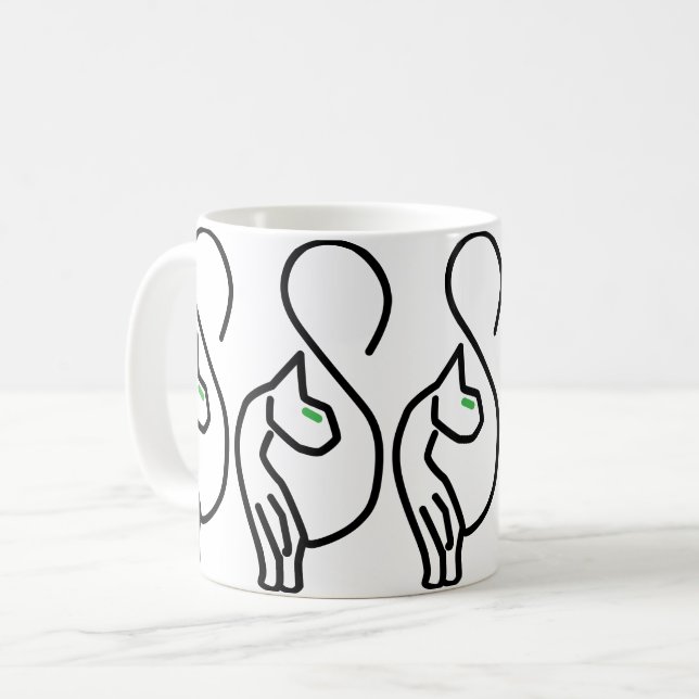 Mug Style Kitty Cat Outline (Devant gauche)