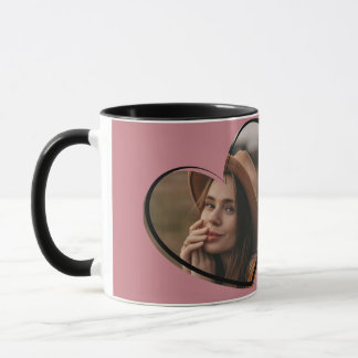 Mug Style Meilleure Soeur Photo Élégant Noir Moderne