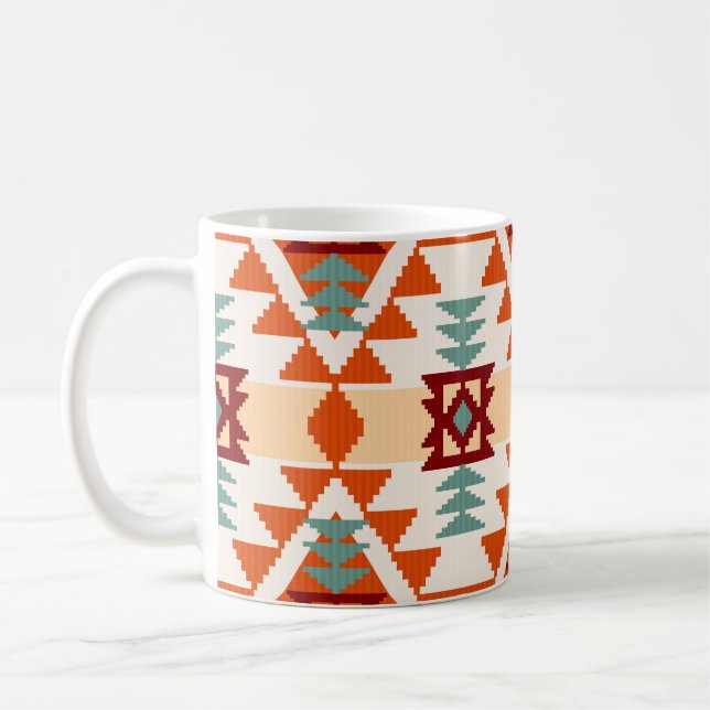 Mug Style natif américain géométrique sans couture (Gauche)