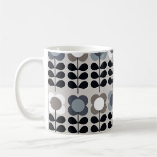 Mug Style nordique, motif floral abstrait.