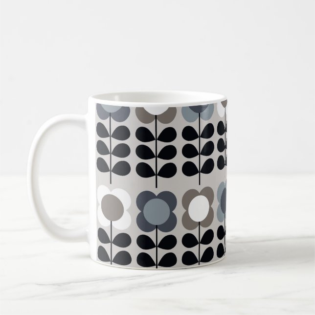 Mug Style nordique, motif floral abstrait. (Gauche)