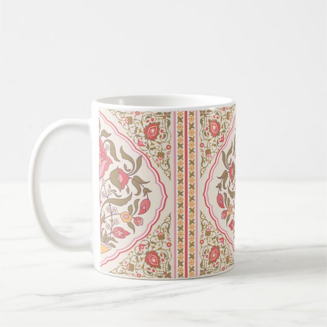 Mug Style oriental orné design floral (Gauche)