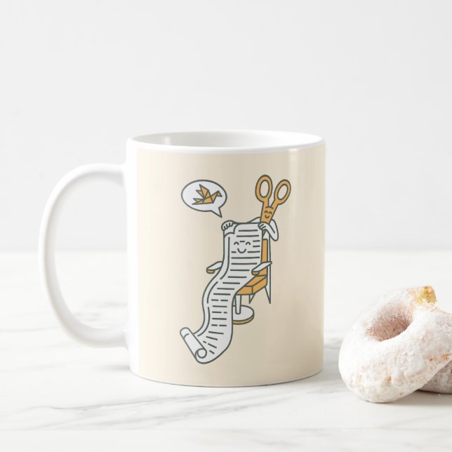 Mug Style Origami, S'il vous plaît (Avec donut)