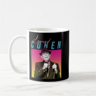 Mug Style rétro Leonard Cohen 80s