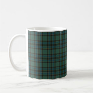 Mug Style Tartan Traditionnel à Carreaux Verts et Bleu