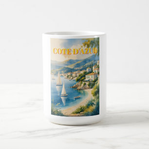 Mug Style vintage Côte d'Azur Voyage en France