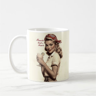 Mug Style vintage d'enclos : Mamacita a besoin d'une M