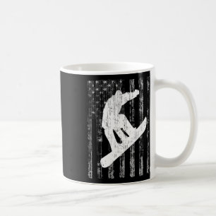 Mug Style vintage drapeau américain T Shirt Snowboard