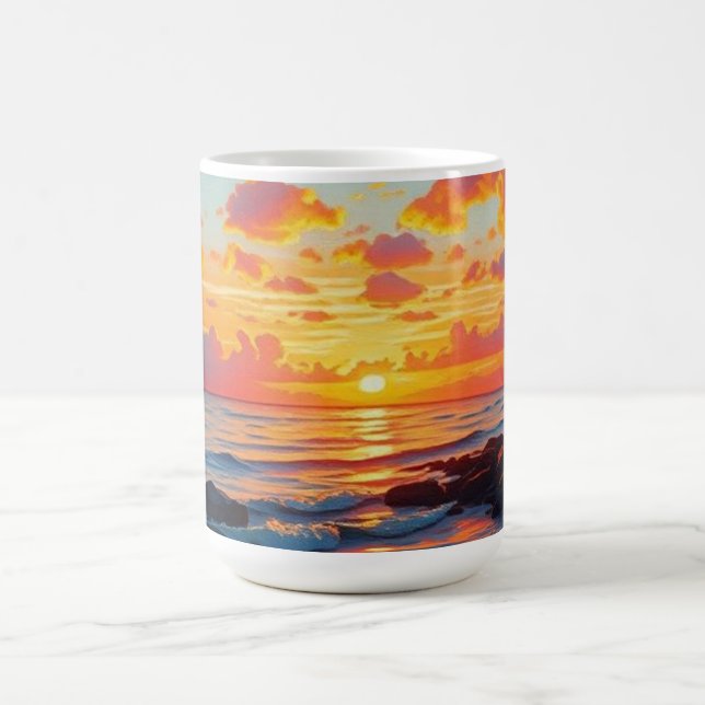 Mug Style vintage Hawaii Travel Coast Sea Sunset (Centre)