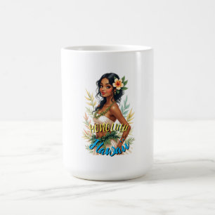 Mug Style vintage Hawaiian Travel Honolulu Hula Girl