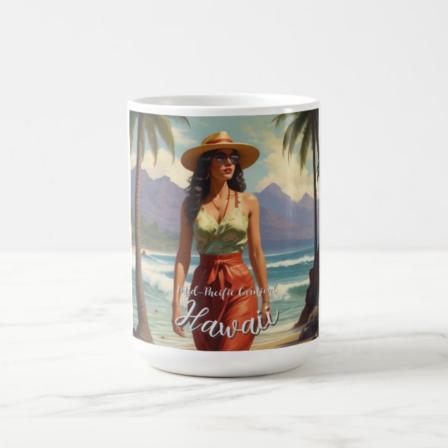 Mug Style vintage Hawaiian Travel Honolulu Mid-Pacific (Centre)