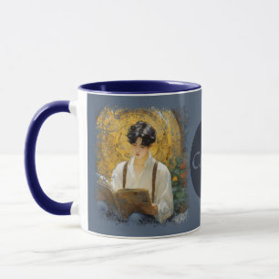 Mug Style Vintage romantique Art de la lecture de garç