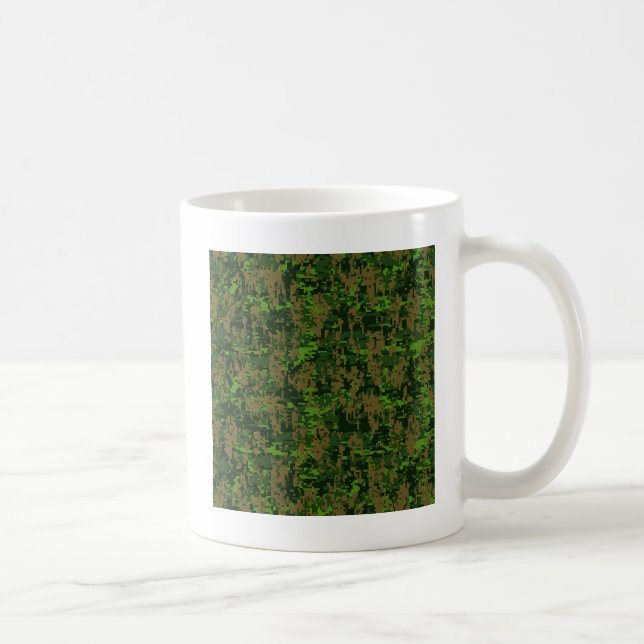 Mug Style Woodland Camouflage numérique Décor Accent (Droite)